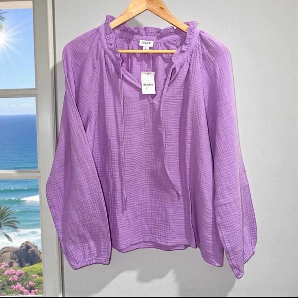 J.Crew and Old Navy NWT Women’s Size Large Coastal Blouse Bundle of 4 - Picture 5 of 8